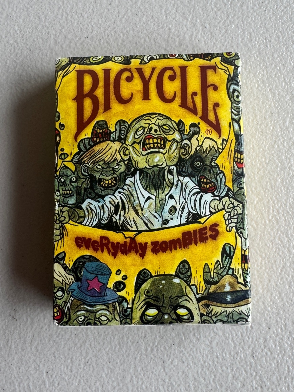 Bicycle Everyday Zombies Playing Cards - Yellow